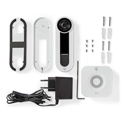 Wireless video doorbell with sensor Full HD 1536p 3xAA Wi-Fi IP65