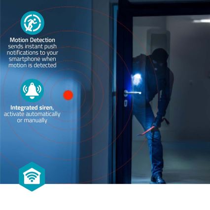 Smartlife Smart Camera 5V, 3MP, 1296p Full HD, Wi-Fi, Tuya