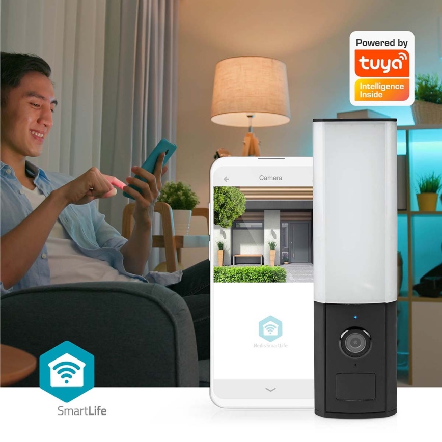 Smart outdoor camera Smartlife Full HD 1080p with LED lighting Wi-Fi Tuya IP65