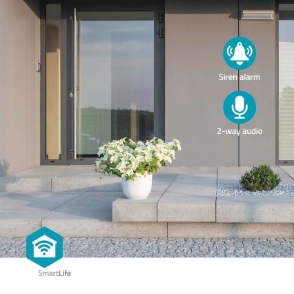Smart outdoor camera Smartlife Full HD 1080p with LED lighting Wi-Fi Tuya IP65