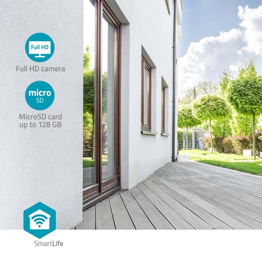 Smart outdoor camera Smartlife Full HD 1080p with LED lighting Wi-Fi Tuya IP65