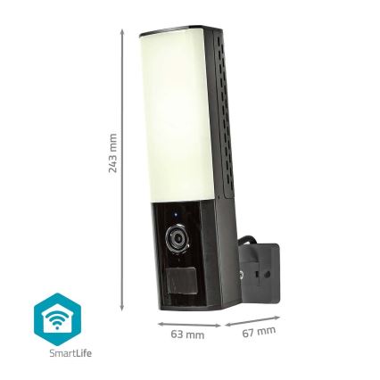 Smart outdoor camera Smartlife Full HD 1080p with LED lighting Wi-Fi Tuya IP65