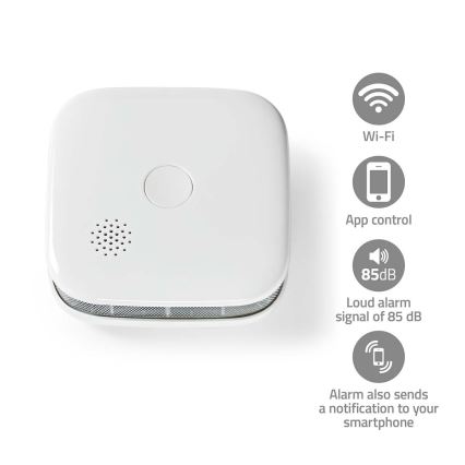 SmartLife Smoke Detector 3V/1xCR123A Wi-Fi Tuya