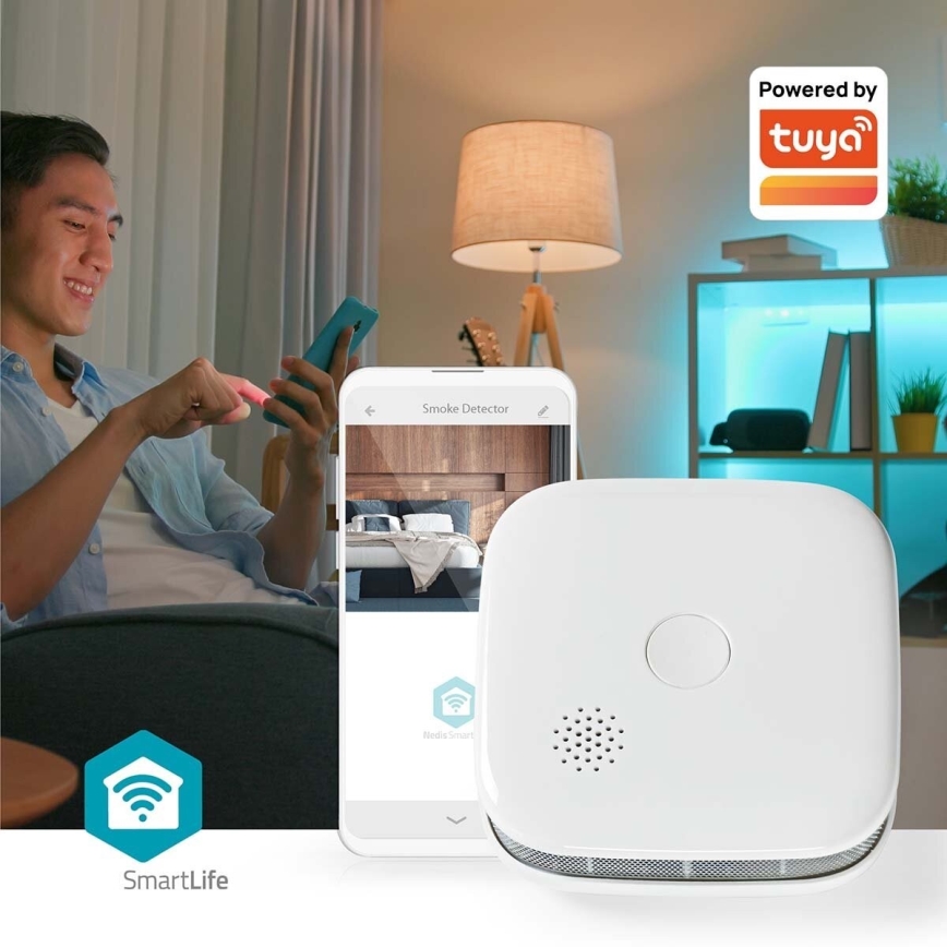 SET 3x Smoke detector SmartLife 3V/1xCR123A Wi-Fi Tuya