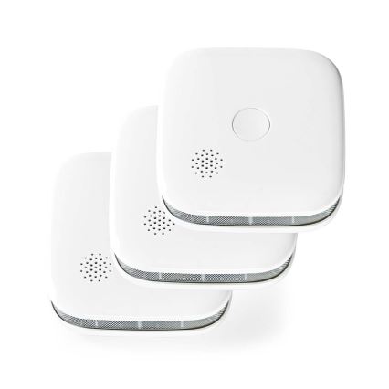 SET 3x Smoke detector SmartLife 3V/1xCR123A Wi-Fi Tuya