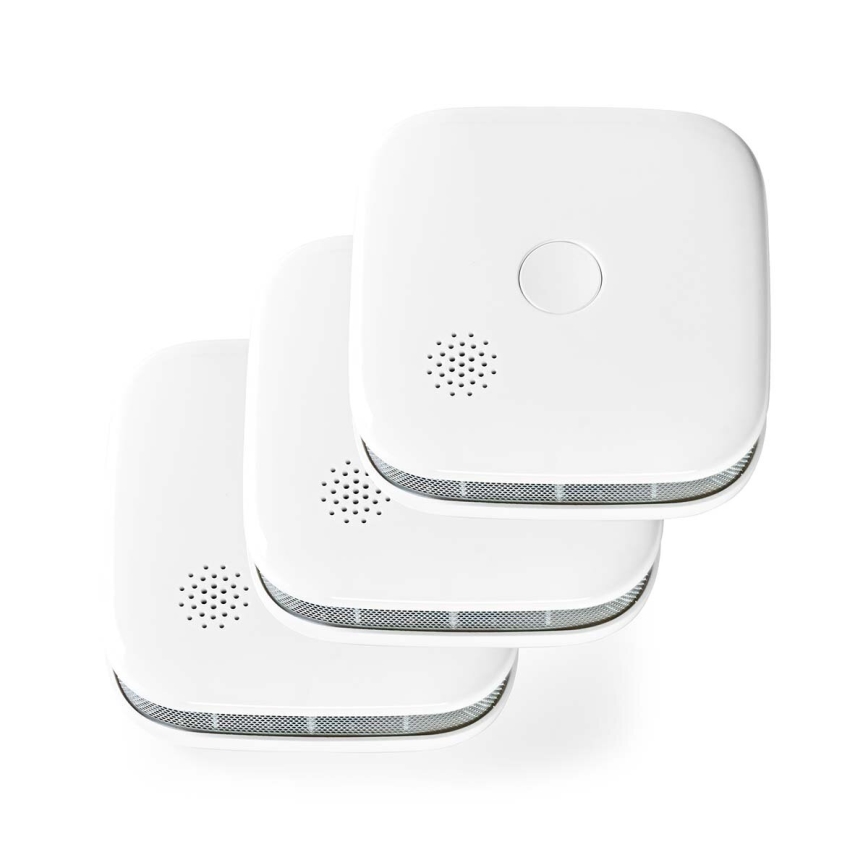 SET 3x Smoke detector SmartLife 3V/1xCR123A Wi-Fi Tuya