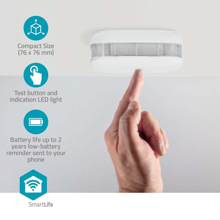 SET 3x Smoke detector SmartLife 3V/1xCR123A Wi-Fi Tuya