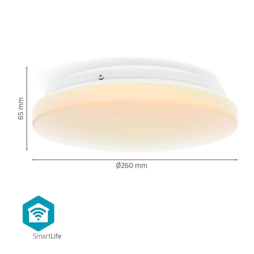LED RGBW Dimmable bathroom ceiling light SmartLife LED/18W/230V 2700-6500K IP44 Wi-Fi Tuya
