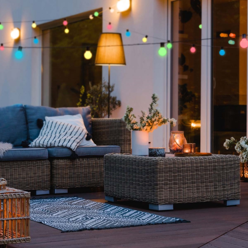 LED RGB Outdoor decorative chain 10xLED 12m IP65 Wi-Fi Tuya