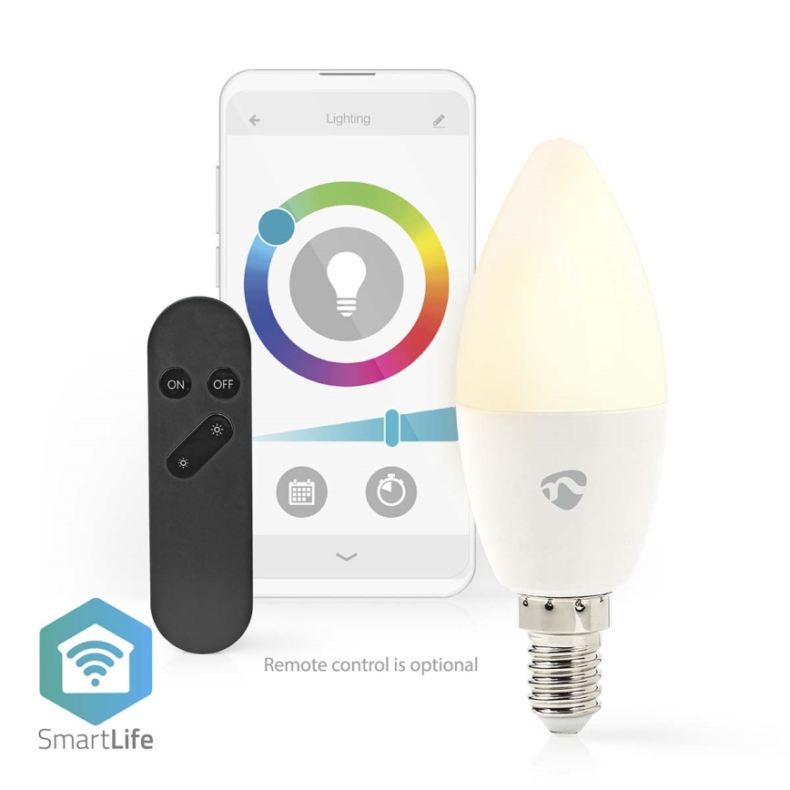 LED RGB Dimmable bulb Smartlife E14/4,9W/230V Wi-Fi 2700-6500K