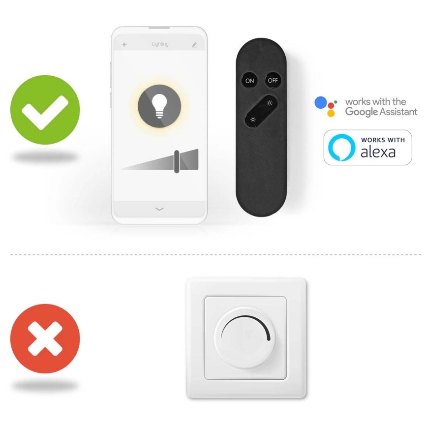 LED Dimmable Bulb A60 E27/4.9W/230V Wi-Fi 1800-6500K