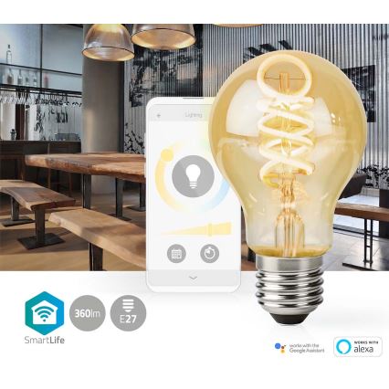 LED Dimmable bulb A60 E27/4,9W/230V Wi-Fi 1800-6500K