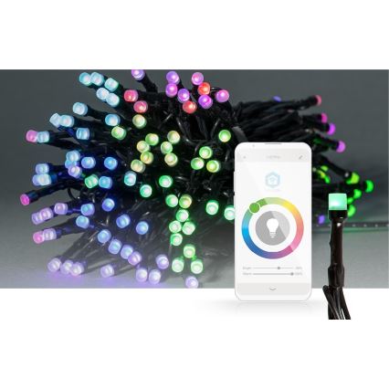 LED RGB Outdoor Christmas chain 84xLED/8 functions 13m IP65 Wi-Fi Tuya