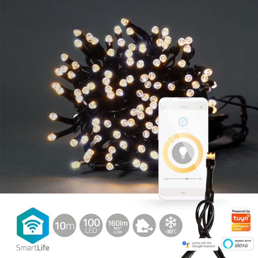 LED Outdoor Christmas chain 100xLED/8 functions 15m IP65 Wi-Fi Tuya warm white