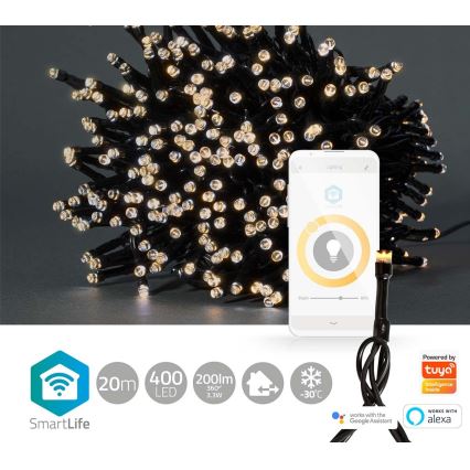 LED Outdoor Christmas chain 400xLED/8 functions 25m IP65 Wi-Fi Tuya warm white