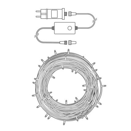 LED string lights 100 LEDs / 8 modes, 15 m, IP65, Tuya Wi-Fi