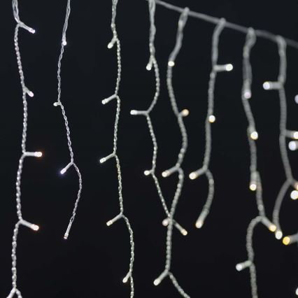 LED Christmas curtain 240xLED/8 functions 8m IP65 Wi-Fi Tuya cool white