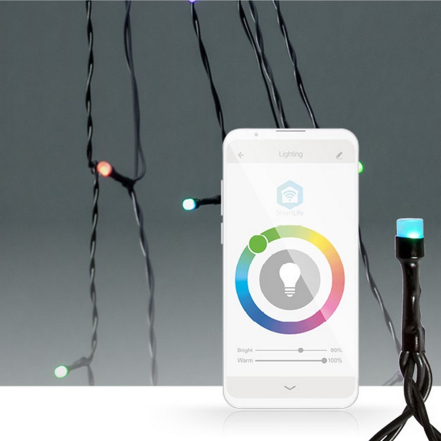 RGB LED Curtain — 240 LEDs / 11 Lighting Modes, 8 m, IP65, Tuya-compatible Wi‑Fi