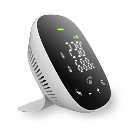 Smart air quality monitor with LED display SmartLife Wi-Fi