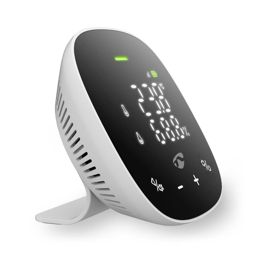 Smart air quality monitor with LED display SmartLife Wi-Fi