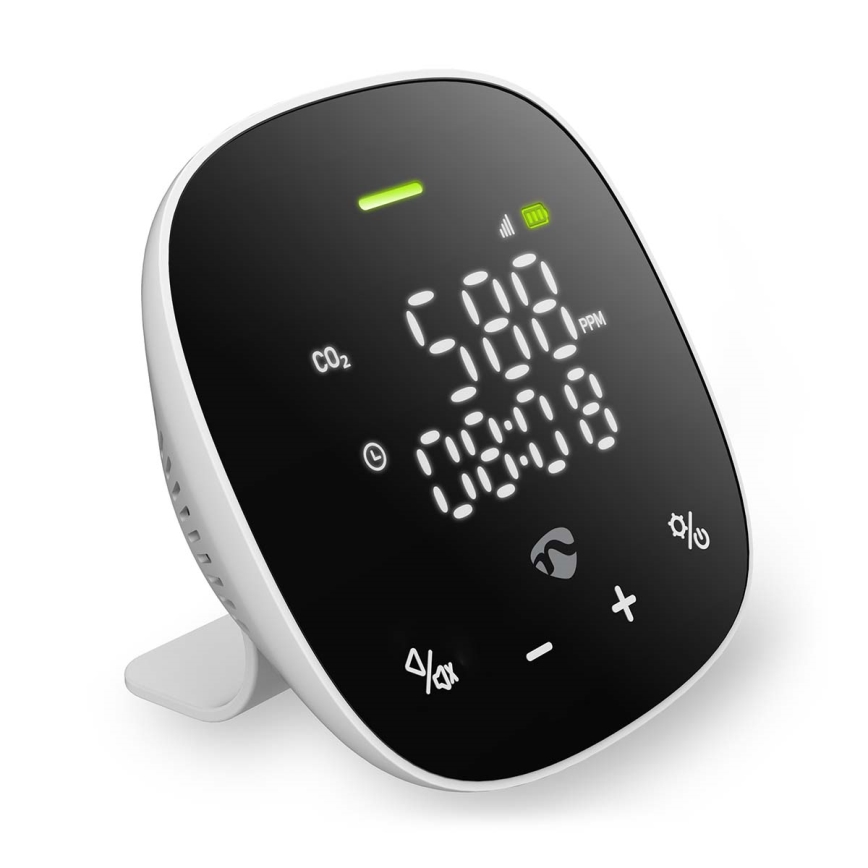 Smart air quality monitor with LED display SmartLife Wi-Fi