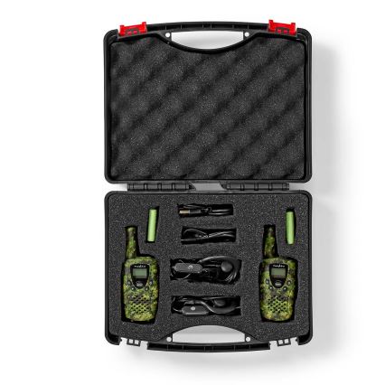 SET 2x Walkie-talkie with LED light 3xAAA range 8 km camouflage