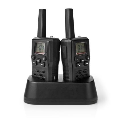 SET 2x Rechargeable walkie-talkie with LED light 1300 mAh range 10 km