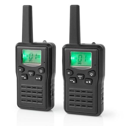 SET 2x Rechargeable walkie-talkie with LED light 1300 mAh range 10 km