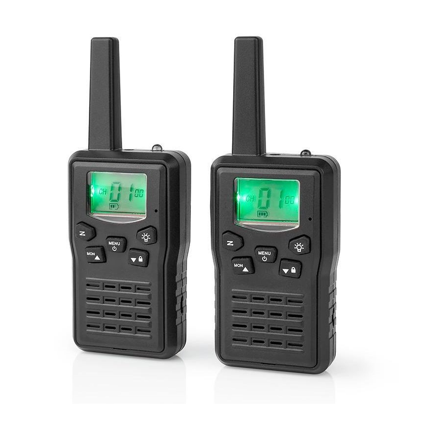 SET 2x Rechargeable walkie-talkie with LED light 1300 mAh range 10 km