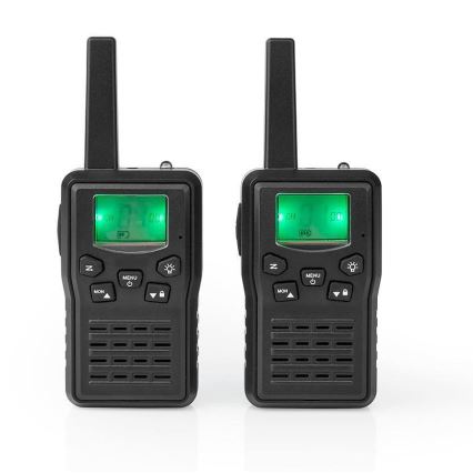 SET 2x Rechargeable walkie-talkie with LED light 1300 mAh range 10 km