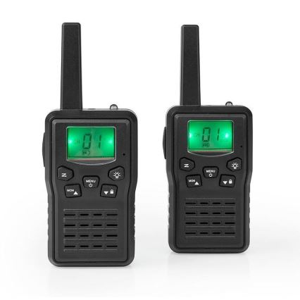 SET 2x Rechargeable walkie-talkie with LED light 1300 mAh range 10 km