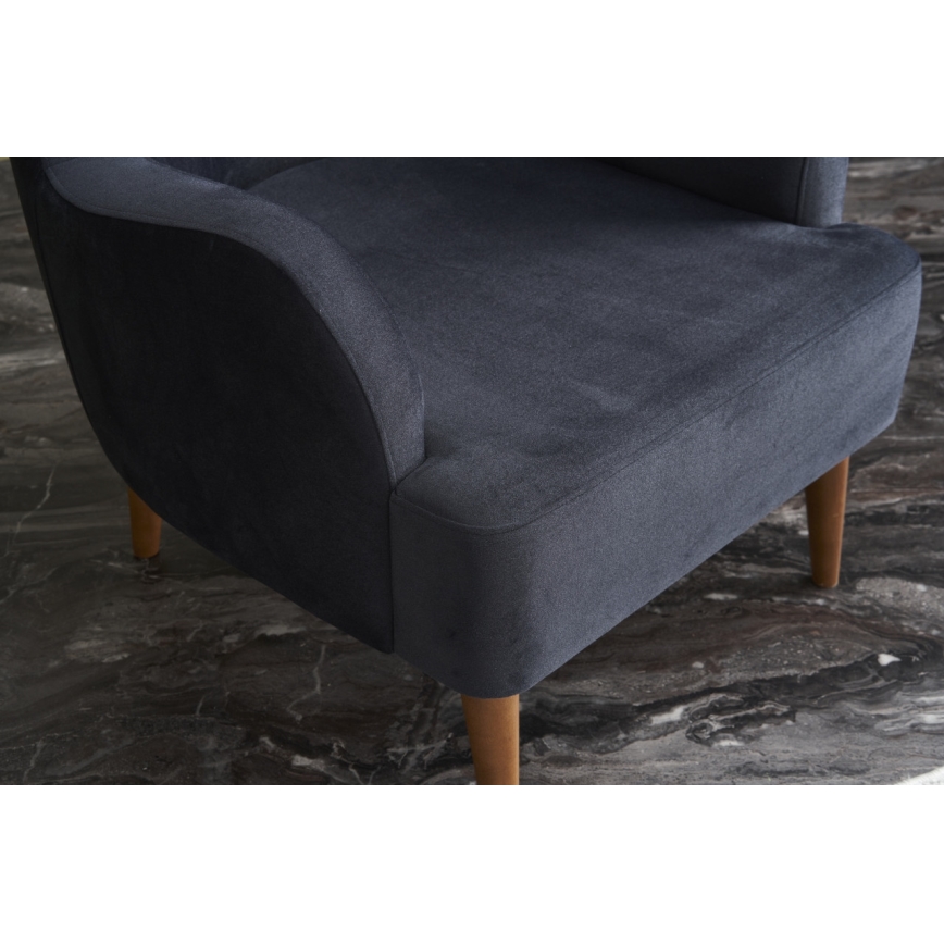 NEKO Anthracite Wingback Armchair