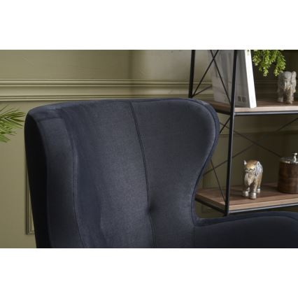 NEKO Anthracite Wingback Armchair