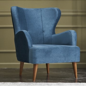 NEKO Blue Wingback Armchair