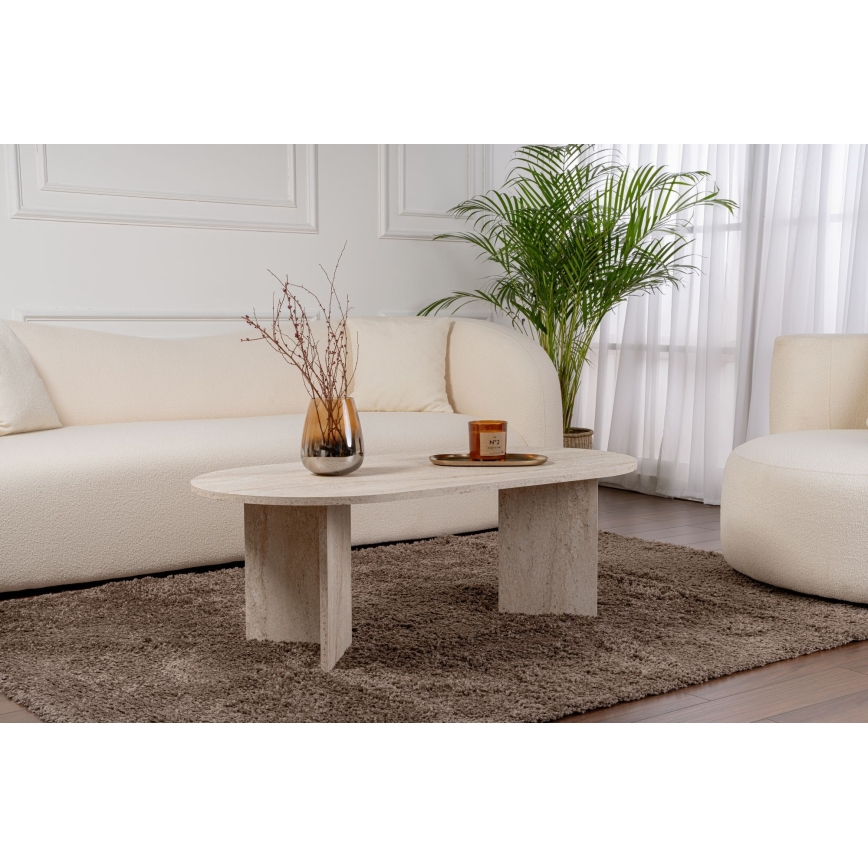 NEL Coffee Table 119x60 cm Beige