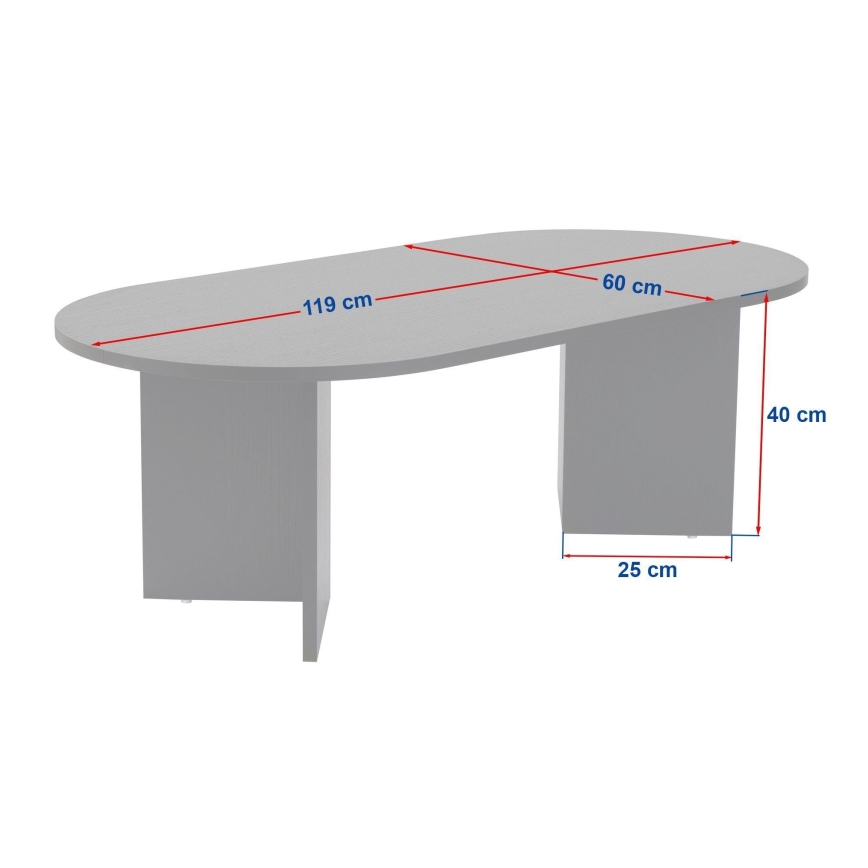 NEL Coffee Table 119x60 cm Beige/Walnut