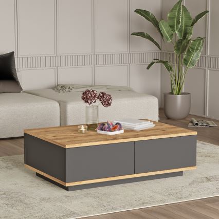 NEL Coffee Table, Pine/Anthracite