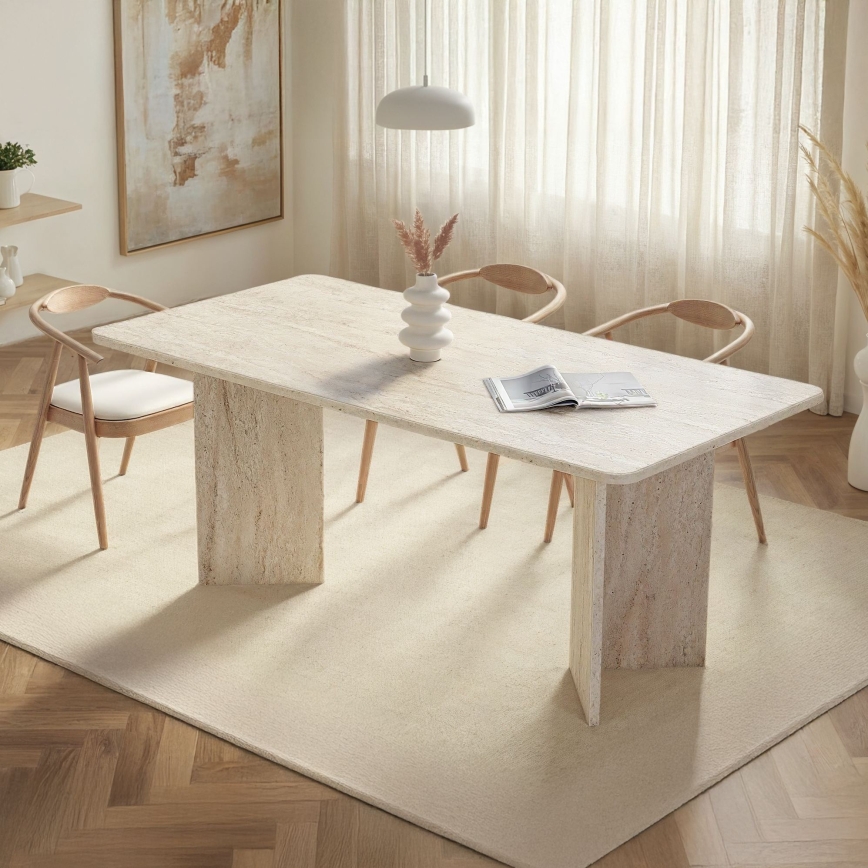 NEL dining table, 180 x 90 cm, beige