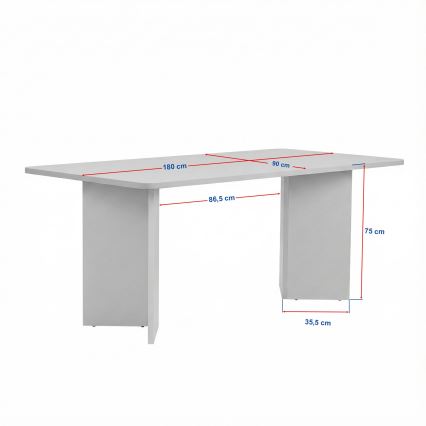 NEL dining table, 180 x 90 cm, beige