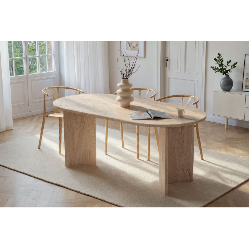 NEL Dining Table 180x90 cm Beige
