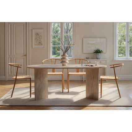NEL Dining Table 180x90 cm Beige