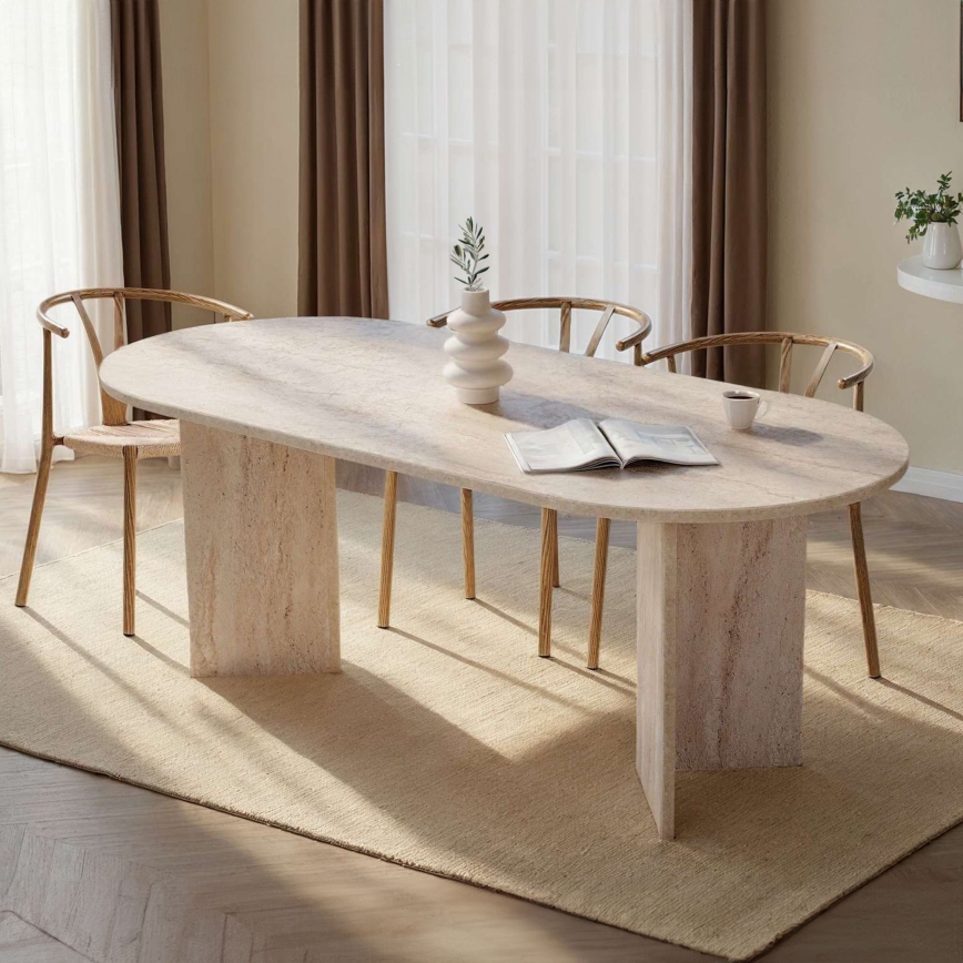 NEL Dining Table 200x90 cm Beige
