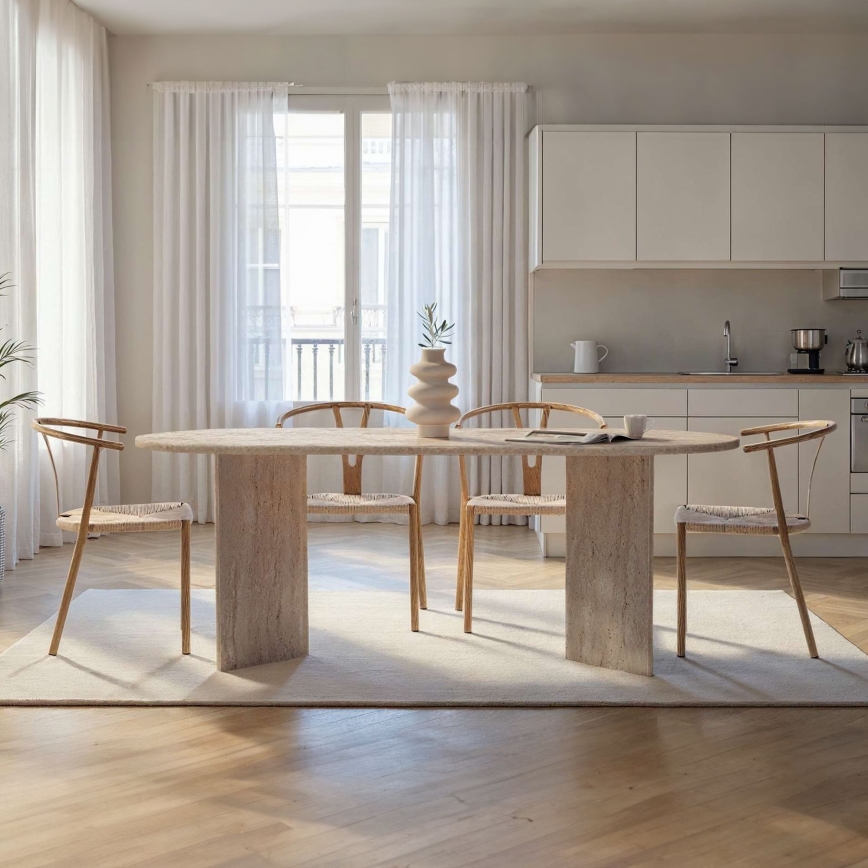 NEL Dining Table 200x90 cm Beige