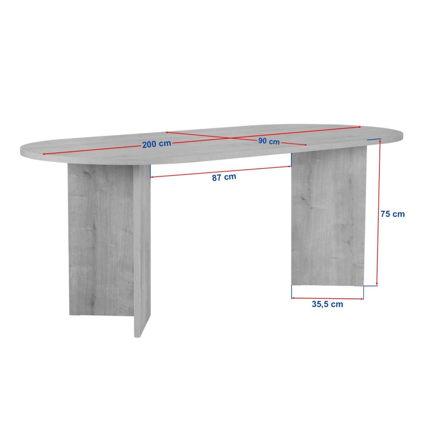 NEL Dining Table 200x90 cm Beige