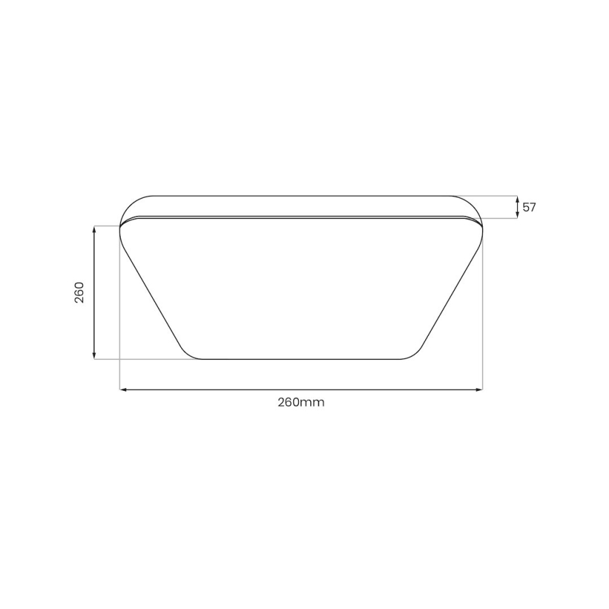 NEMO LED Ceiling Light, 11W/230V, 26x26 cm, Black