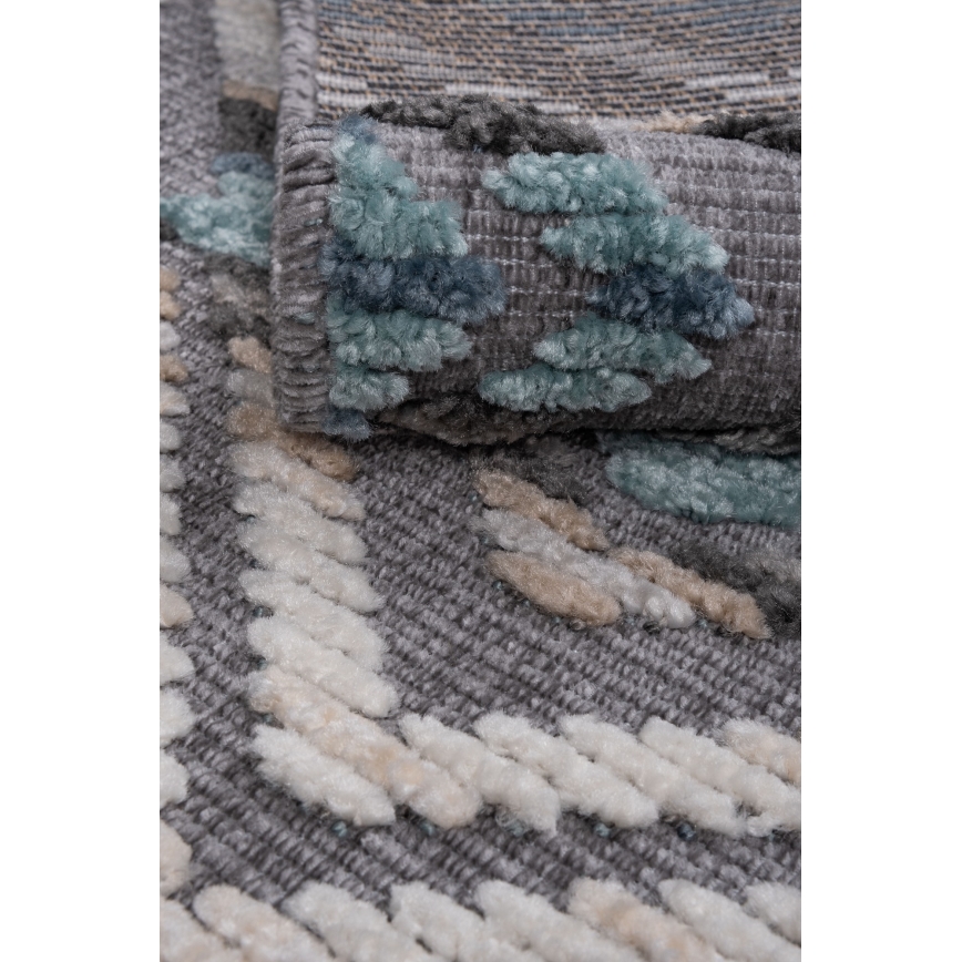 NEPAL Oriental Rug 200 x 280 cm, blue/grey/cream