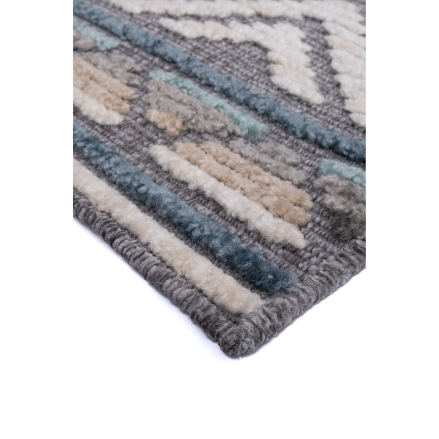 NEPAL Oriental Rug 200 x 280 cm, blue/grey/cream