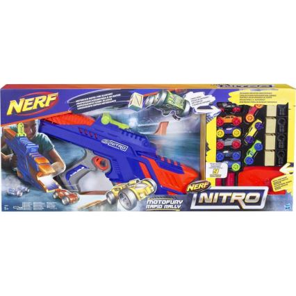 Nerf - Children's gun Nitro MotoFury Rapid Rally + 9 cars