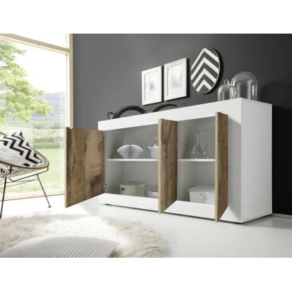 NERILA Chest of Drawers — White/Brown