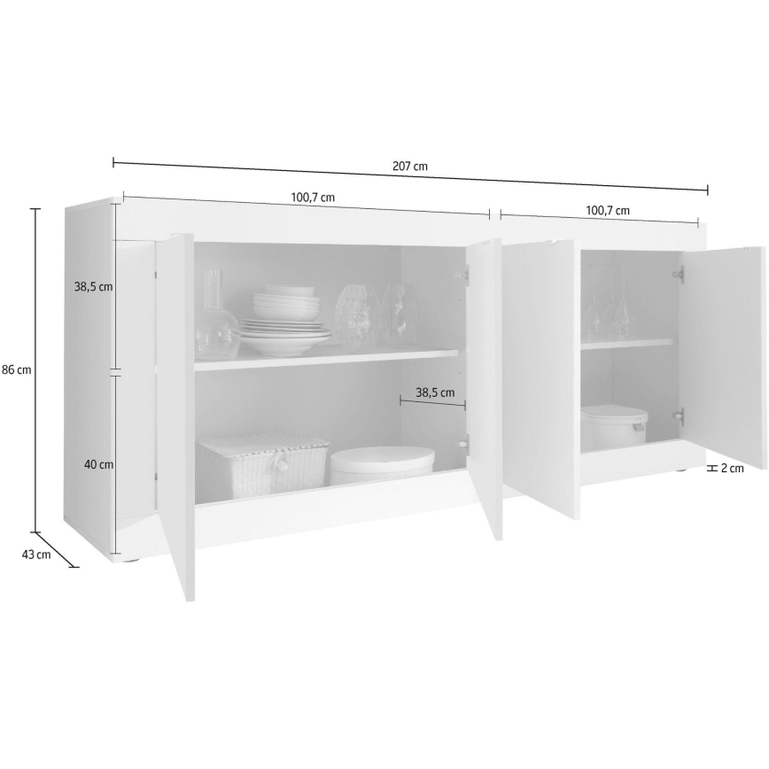 NERILA Dresser - White/Brown